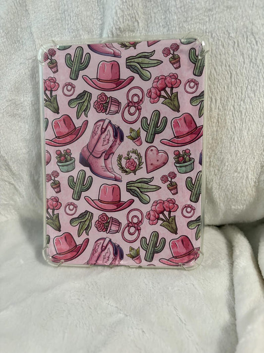 Pink western cowgirl kindle insert for clear case
