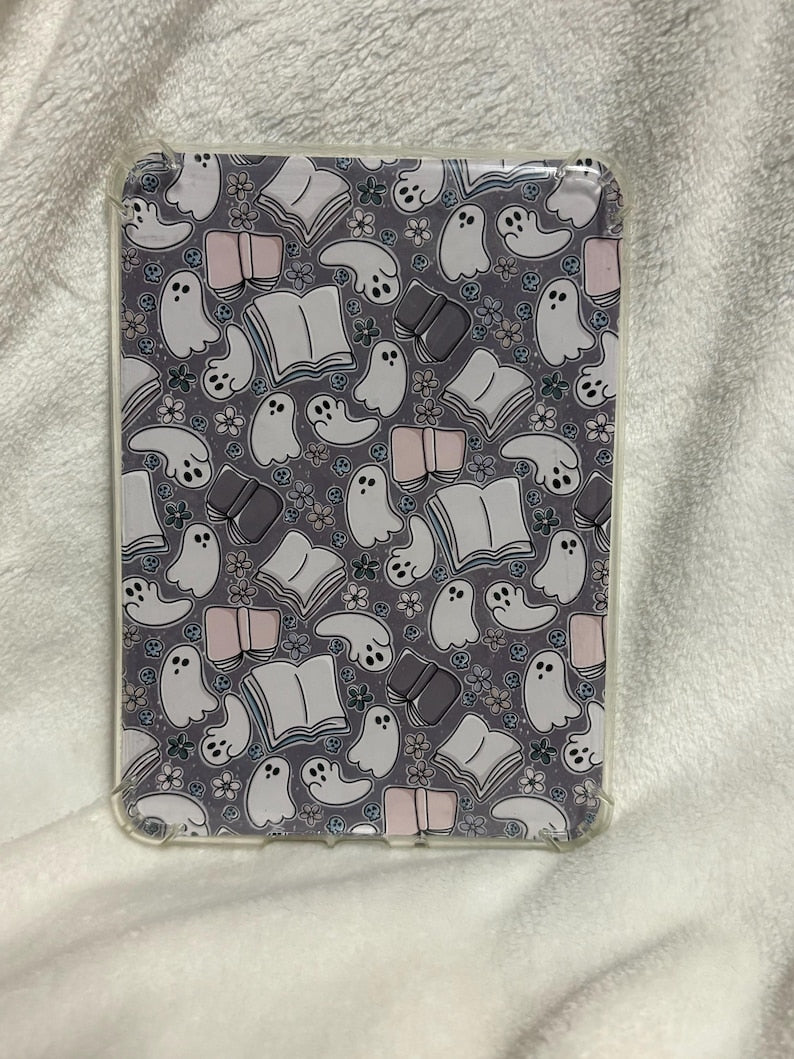 Cartoon book ghosts kindle insert for clear case