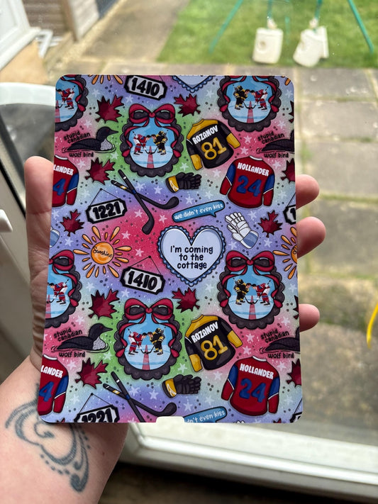 Ombre hockey romance kindle insert for clear case
