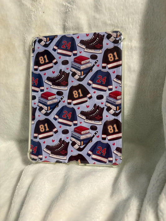 Blue MM hockey romance kindle insert for clear case