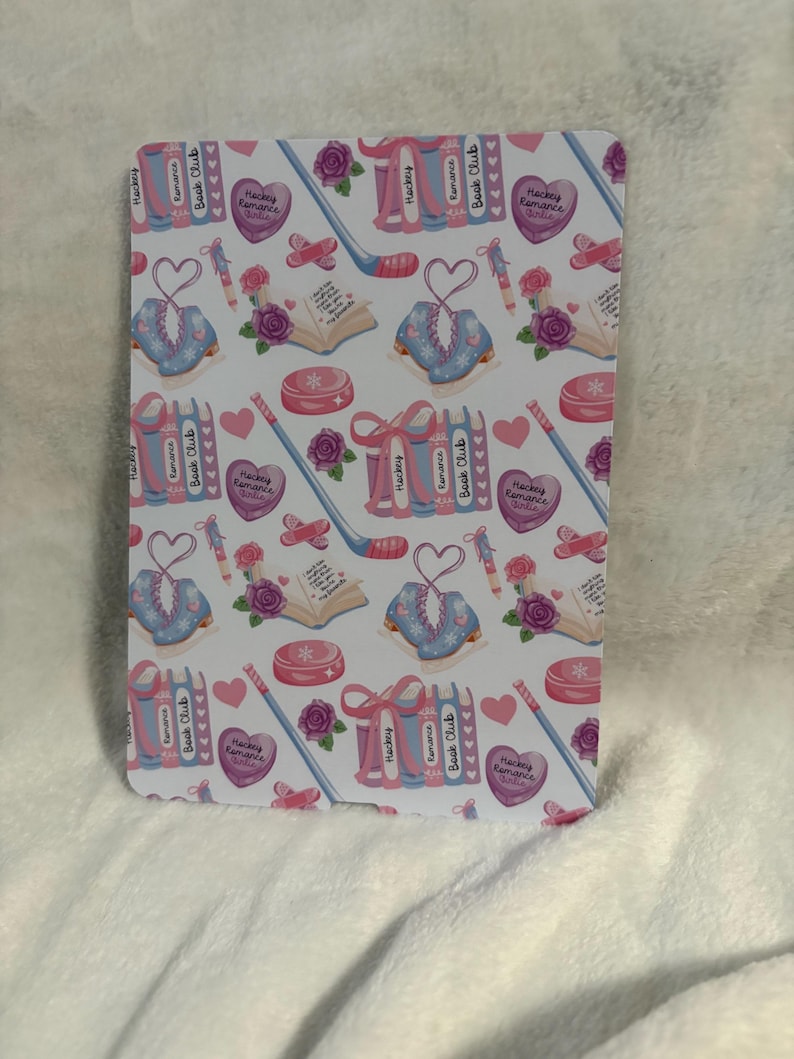 Pink hockey romance kindle insert for clear case