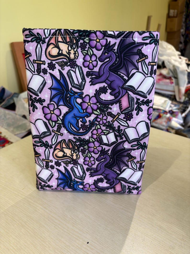 Dragon trio bookish book sleeve book jacket booksleeve