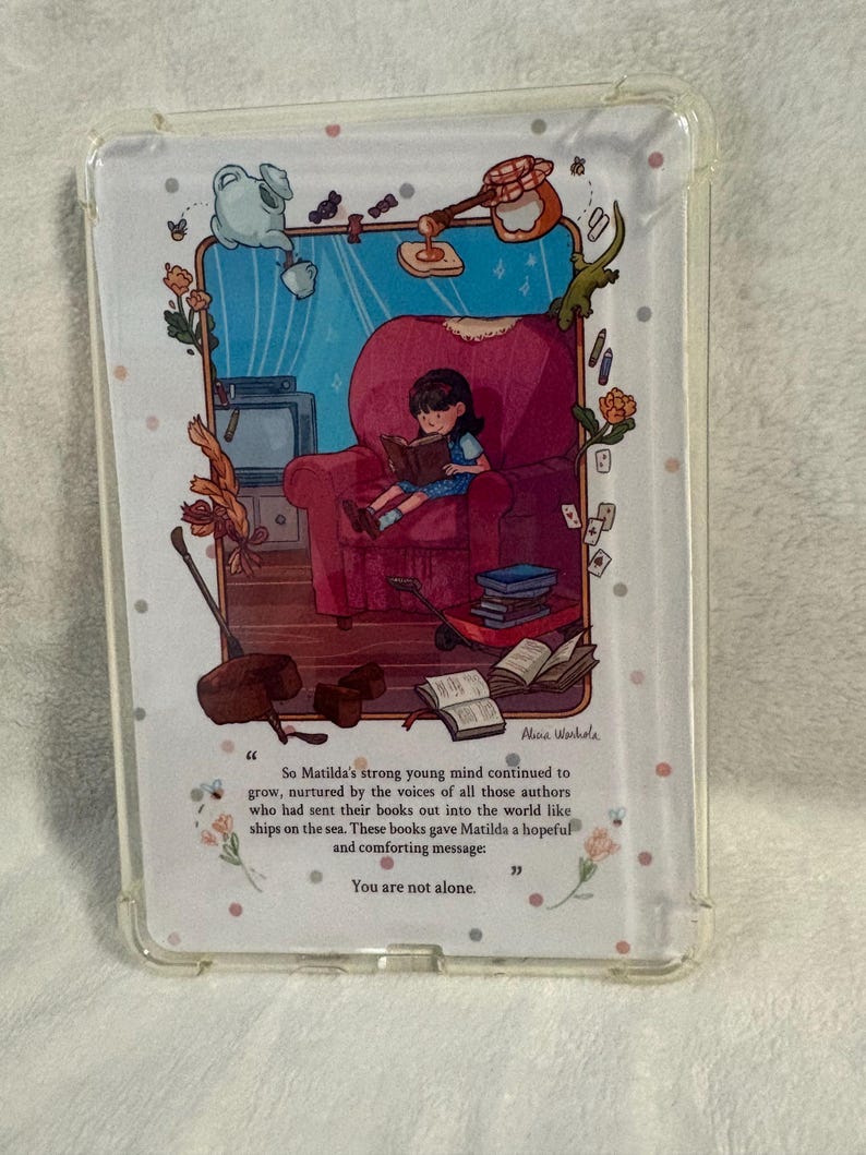 Matilda kindle insert for clear case