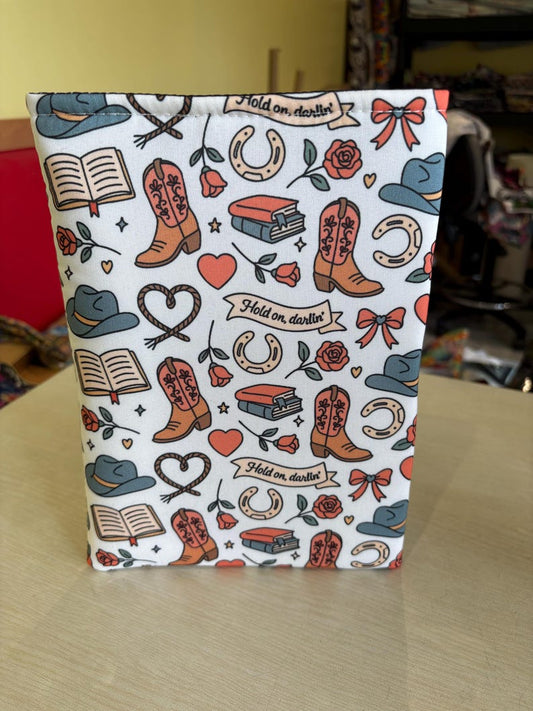 White base cowboy romance bookish book sleeve book jacket booksleeve