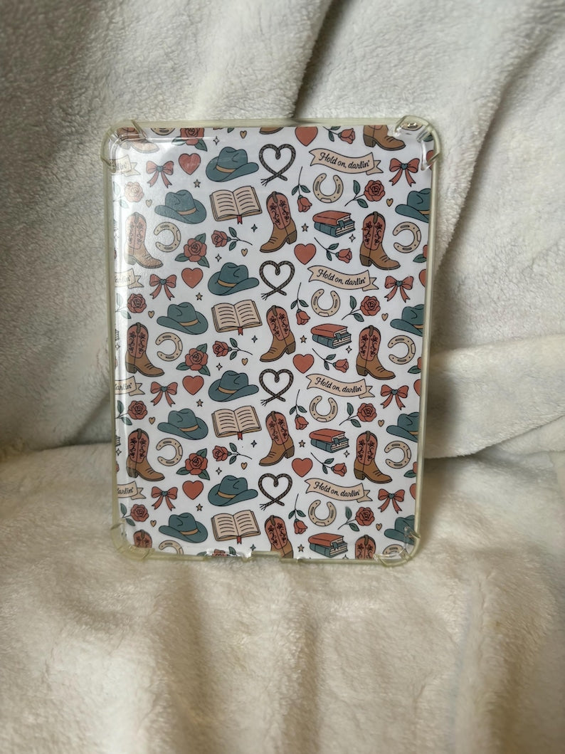Cowboy romance white base kindle insert for clear case