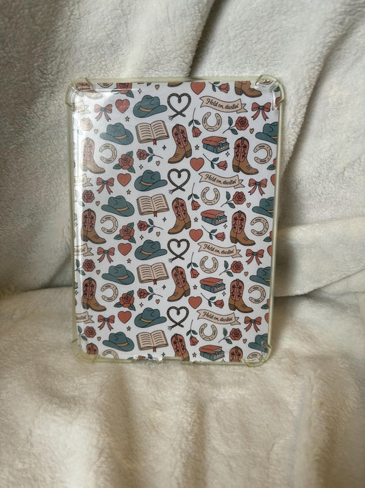 Cowboy romance white base kindle insert for clear case