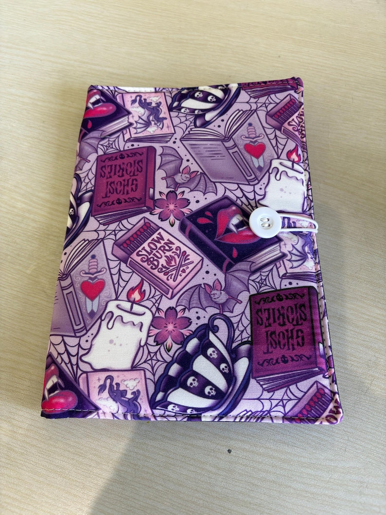 Lilac slow burn dark romance bookish book sleeve book jacket booksleeve