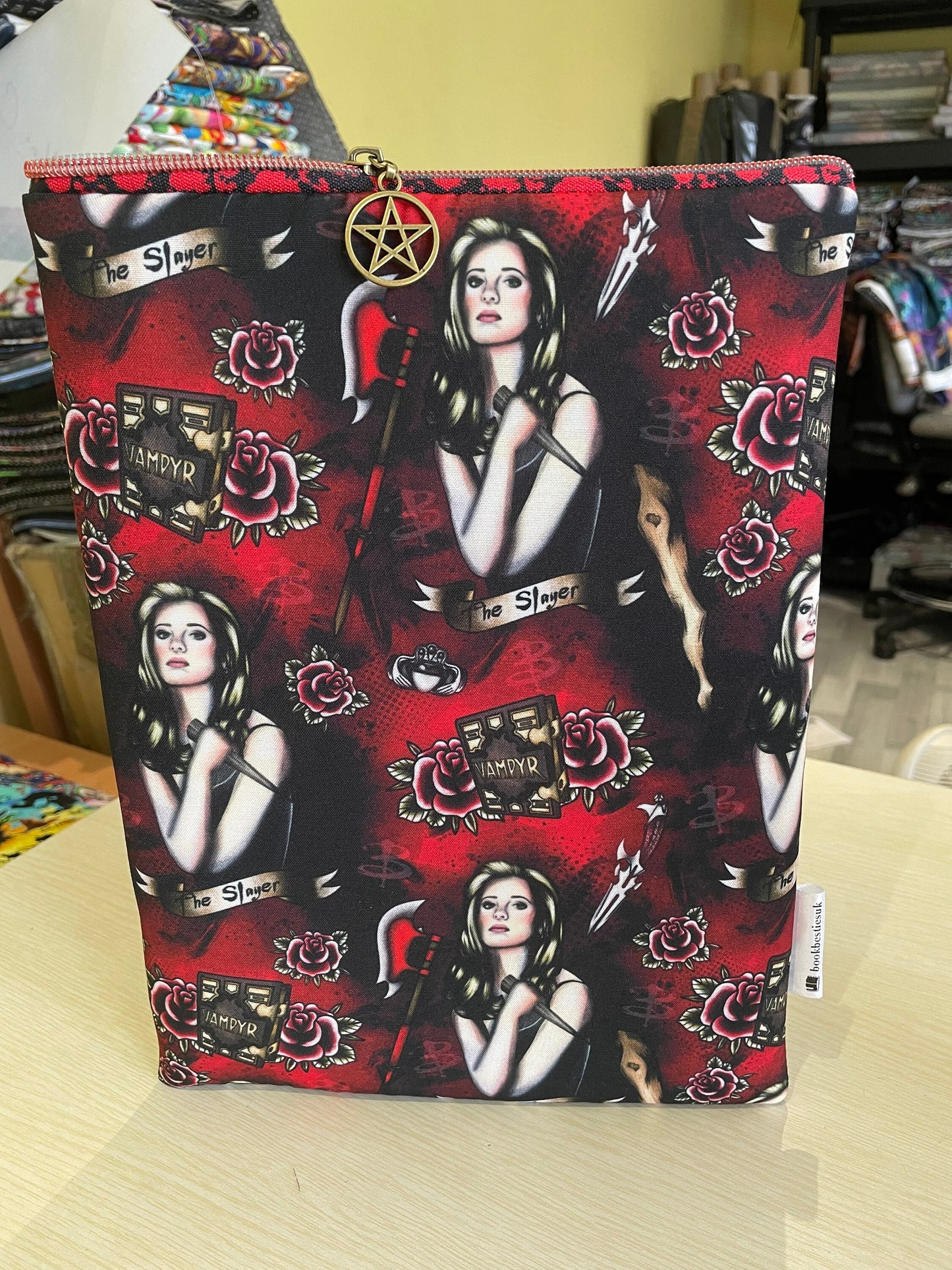 Vampire Slayer booksleeve book cover book pouch bookbestie book sleeve pattern may vary **zip sold separately**