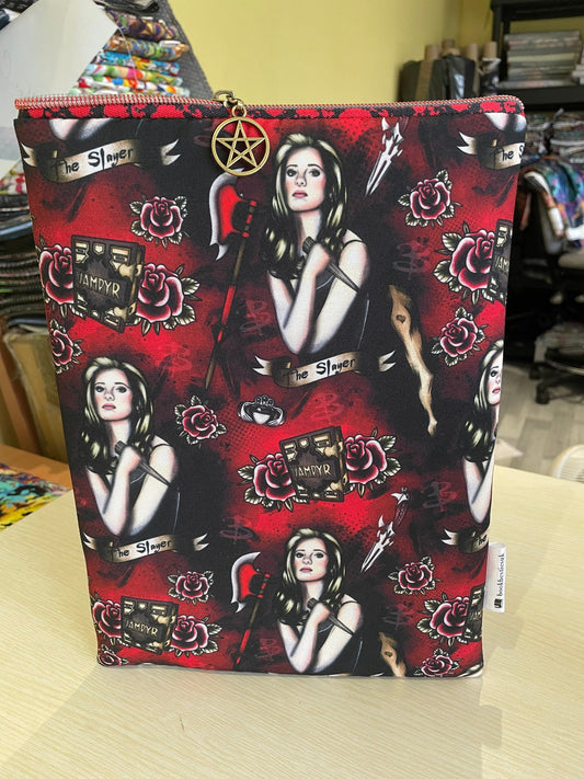 Vampire Slayer booksleeve book cover book pouch bookbestie book sleeve pattern may vary **zip sold separately**
