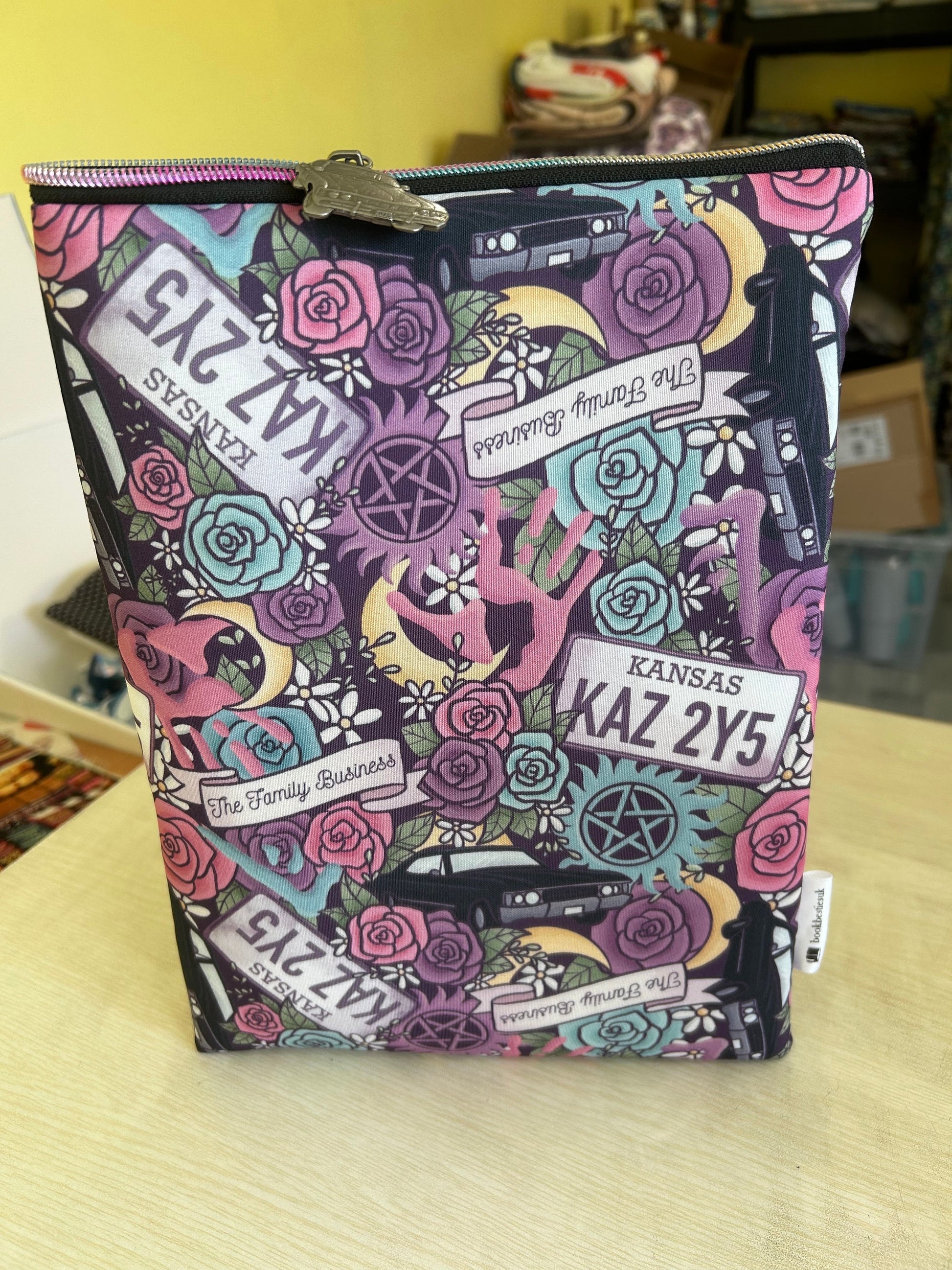 Floral super natural bookbestie book sleeve padded and lined book protector **2 sizes** book jackets, fabric dust jackets