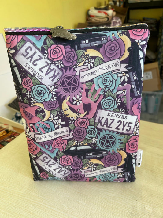 Floral super natural bookbestie book sleeve padded and lined book protector **2 sizes** book jackets, fabric dust jackets