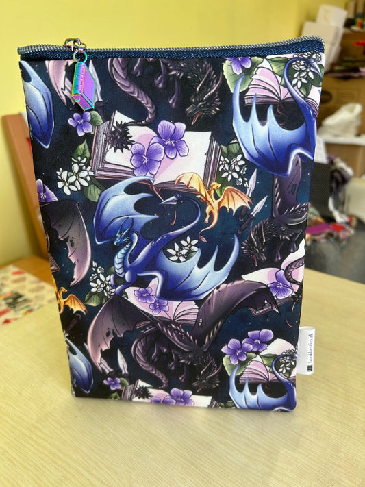Book dragon book sleeves book jacket book cover book pouch BookbestiesUK