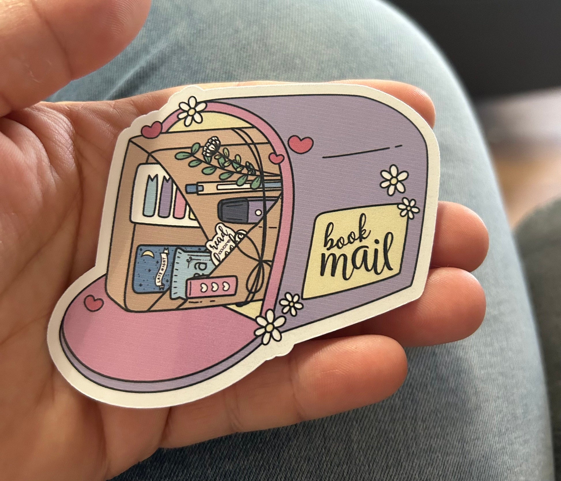 Book mail glossy sticker bookish book lover reader sticker for kindle, kindle decal decoration,