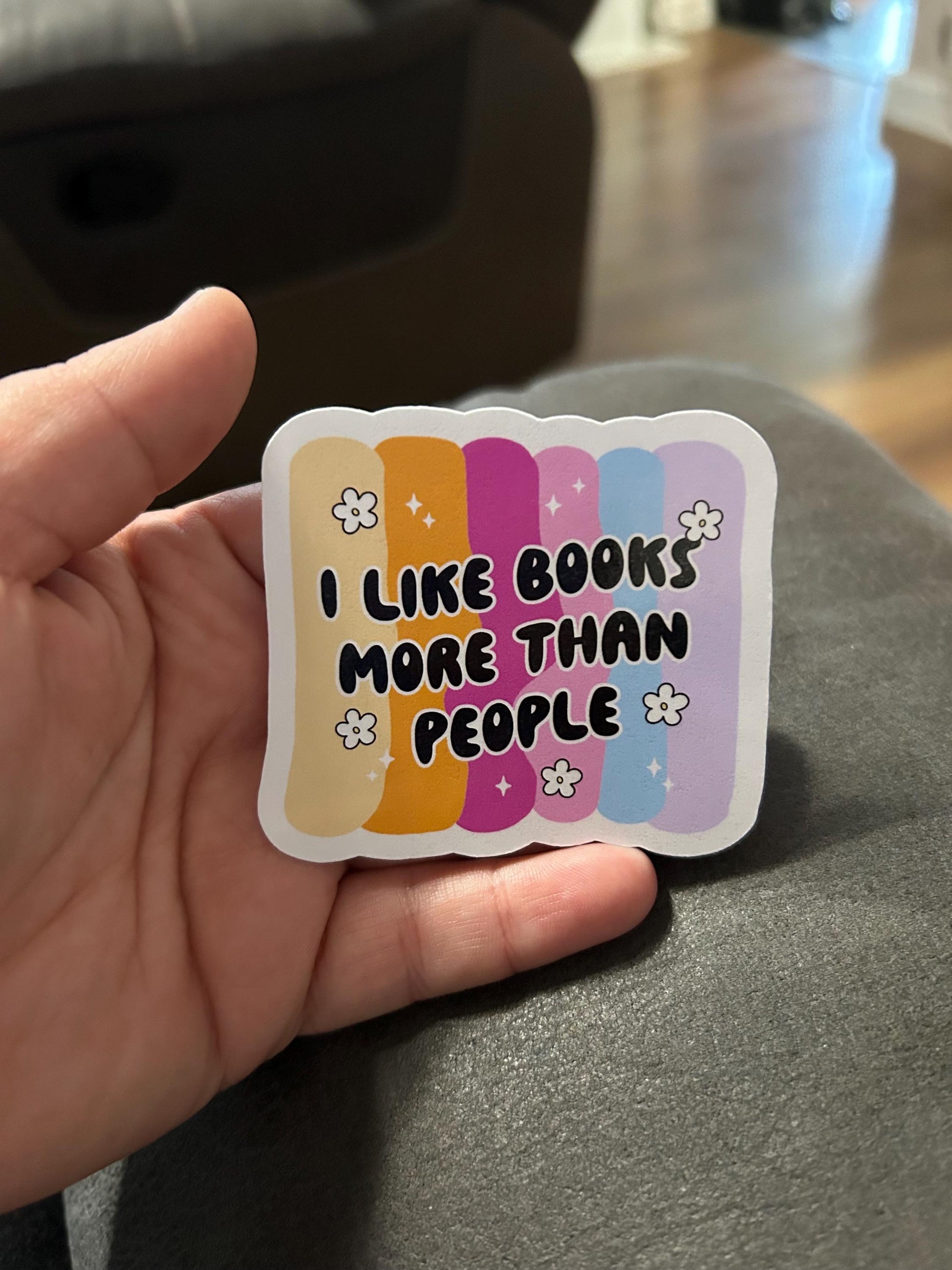 I like books most than people book lover reader sticker bookish book lover reader sticker for kindle, kindle decal decoration,