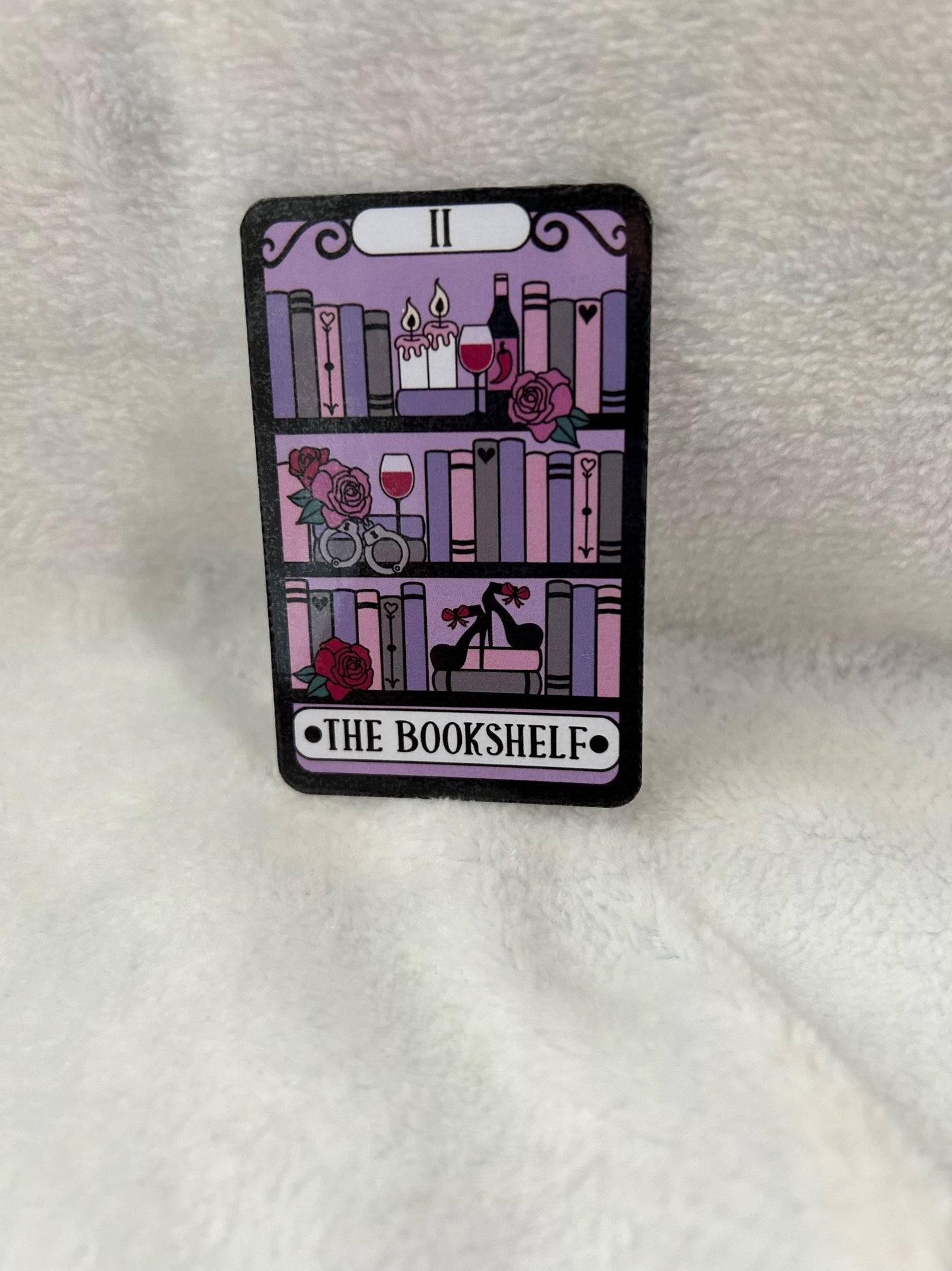 The bookshelf reader tarot card style glossy sticker bookish book lover reader sticker for kindle, kindle decal decoration tropes smutty