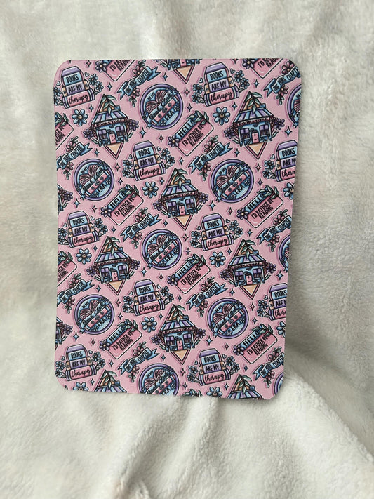 Pink bookish kindle e reader insert card for clear case, kindle accessory decoration, kindle, paperwhite, oasis, scribe 10th 11th gen