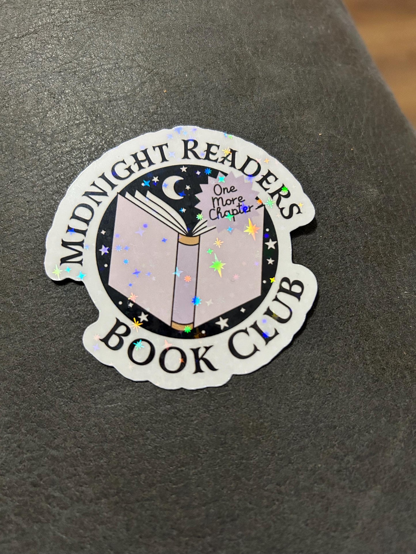 Midnight reader book club reader sparkle or glossy sticker bookish book lover reader sticker for kindle, kindle decal decoration