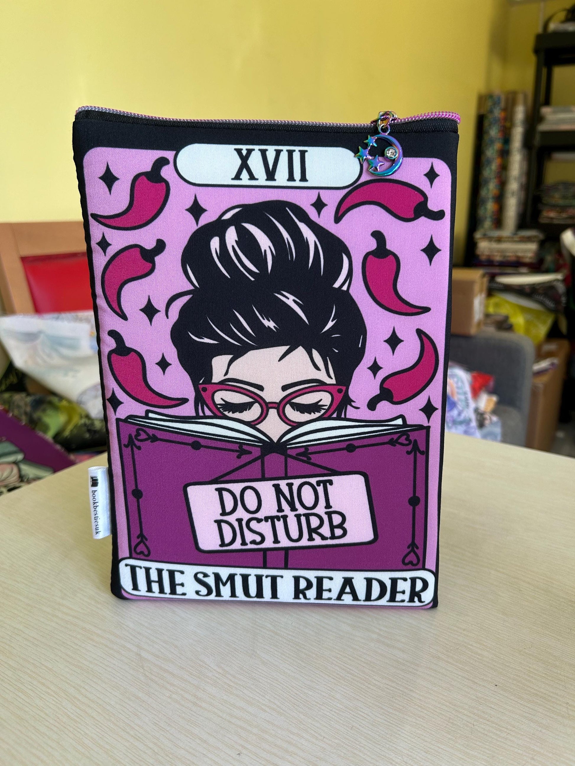 Do not disturb the smut reader tarot style bookbestie book sleeve padded and lined book protector book jackets, fabric dust jackets