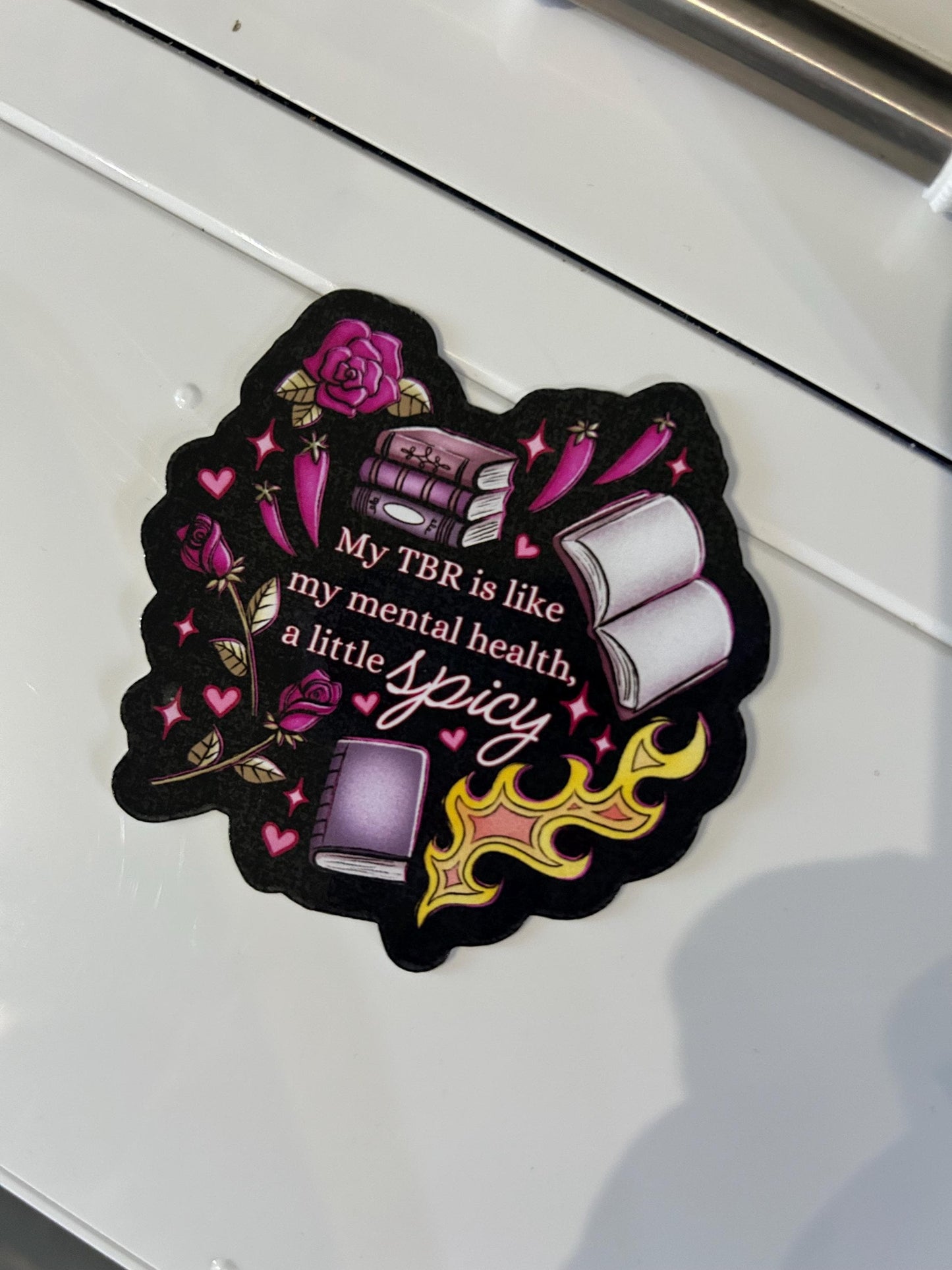 My tbr is like my mental health spicy smut reader sticker bookish book lover reader sticker for kindle, kindle decal decoration,