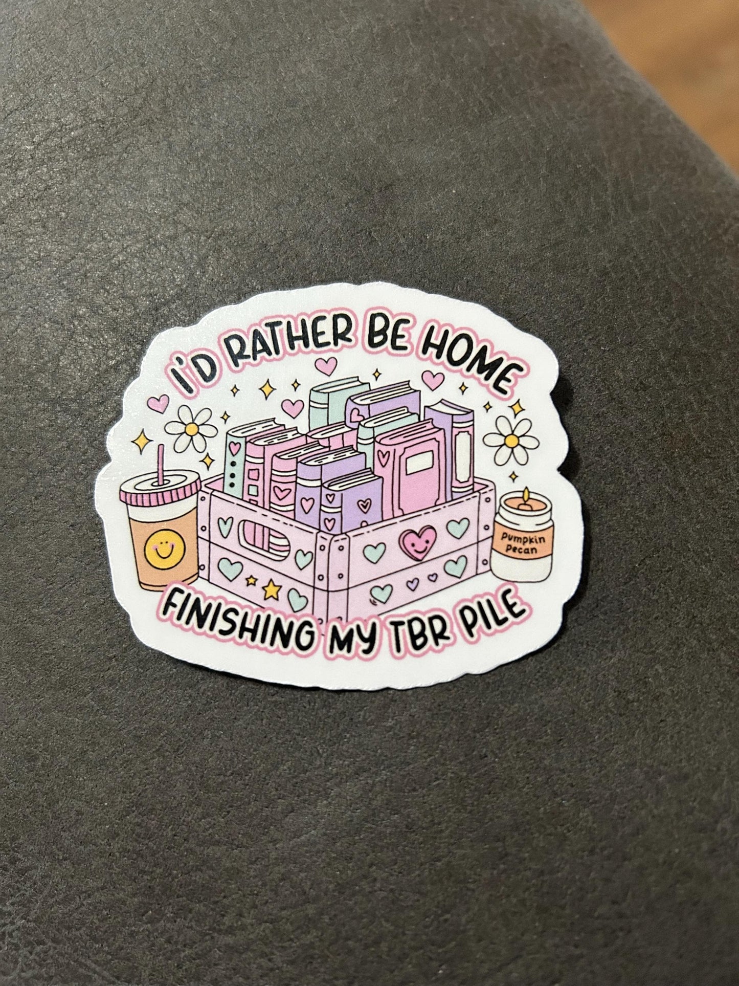 I’d rather be home finishing my tbr pile book lover reader sticker bookish book lover reader sticker for kindle, kindle decal decoration,