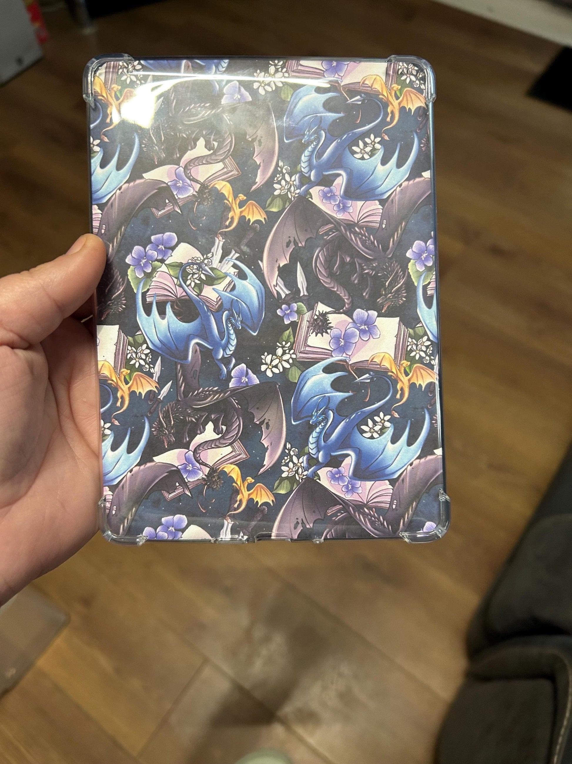 Book dragon kindle e reader insert card for clear case, kindle accessory decoration, kindle, paperwhite, oasis, scribe 11th gen, 10th g