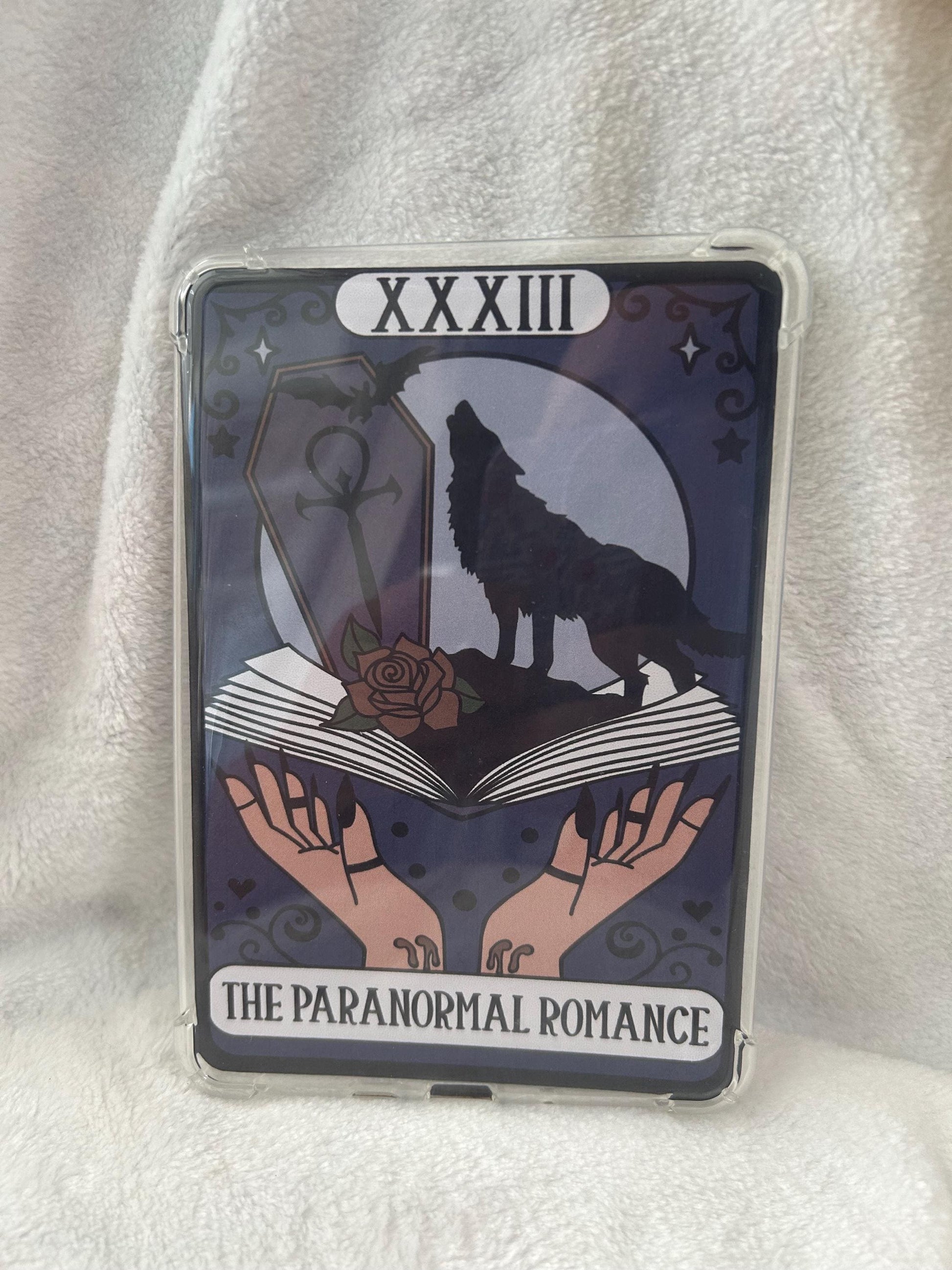 The paranormal romance fantasy tarot style kindle e reader insert card for clear case, kindle accessory decoration, kindle, paperwhite,oasis