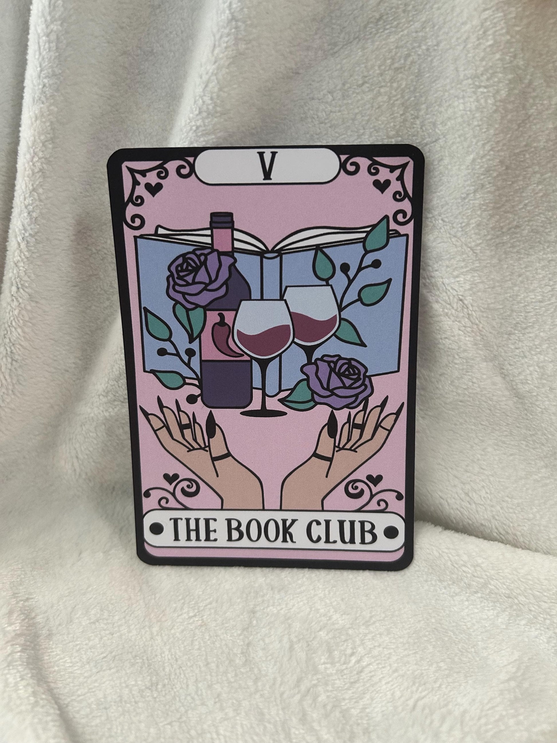 The book club bookish tarot style kindle e reader insert card for clear case, kindle accessory decoration, kindle, paperwhite, oasis12th gen