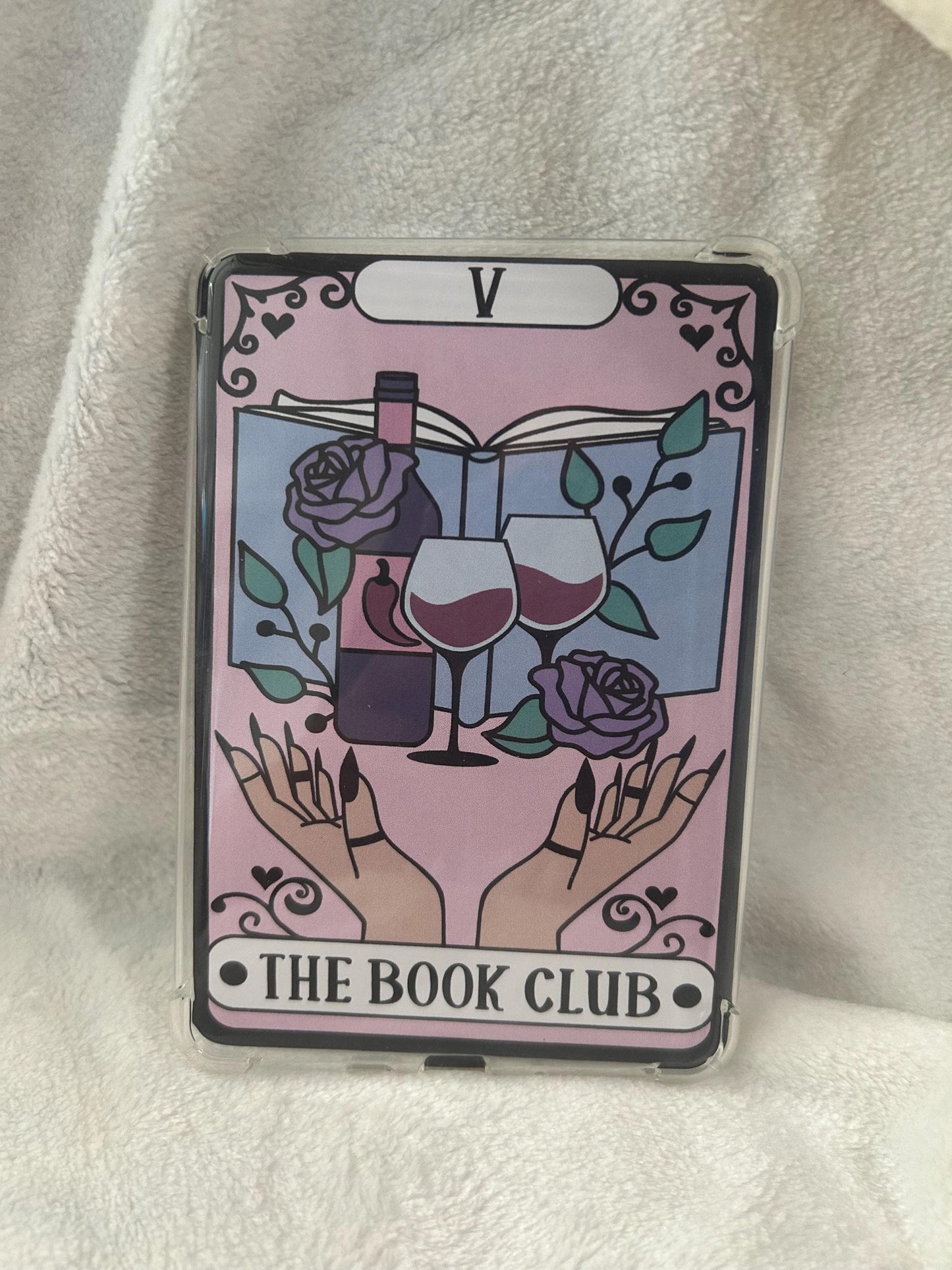 The book club bookish tarot style kindle e reader insert card for clear case, kindle accessory decoration, kindle, paperwhite, oasis12th gen