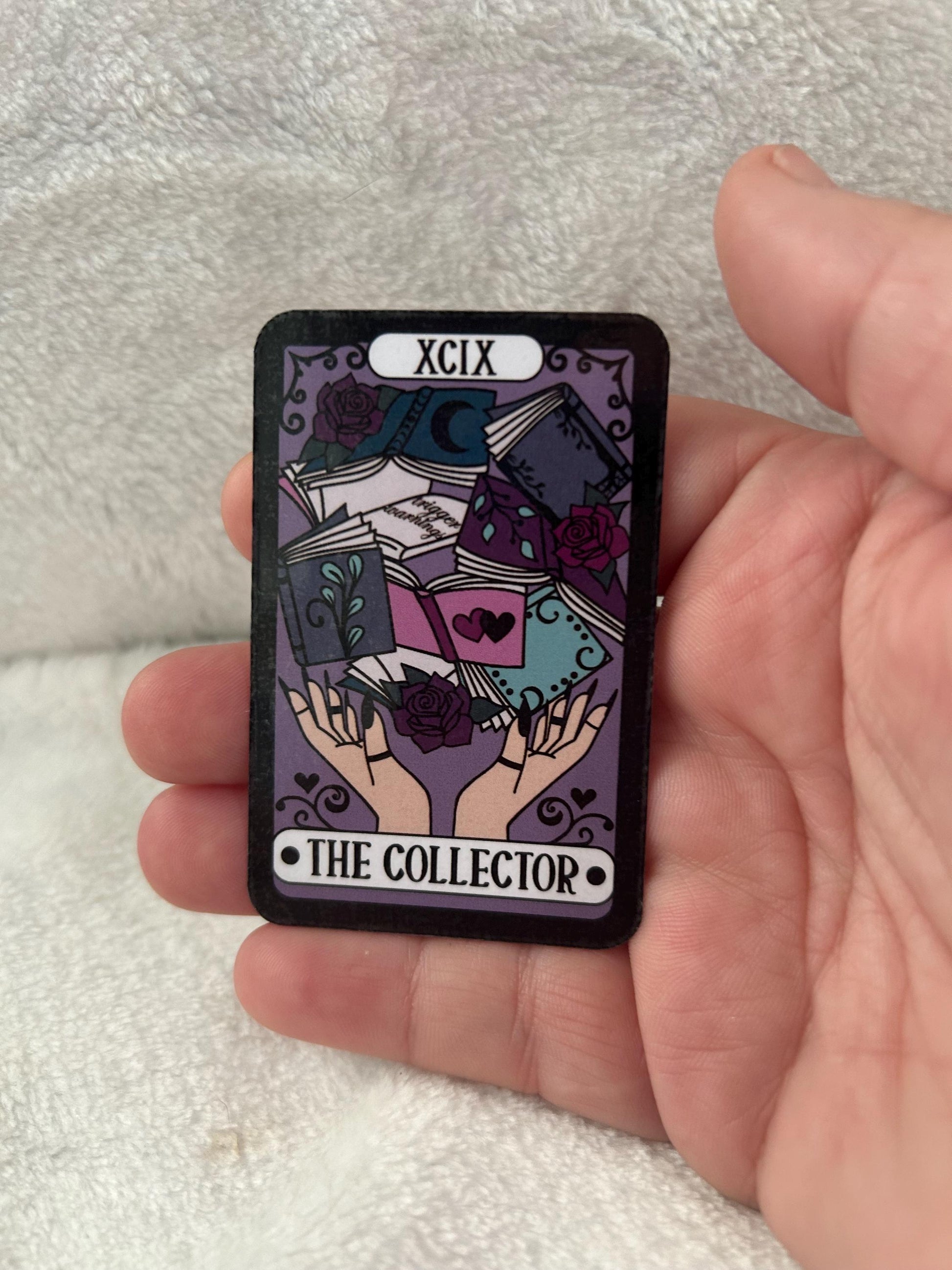 The bookish collector reader tarot sparkle or glossy sticker bookish book lover reader sticker for kindle, kindle decal decoration