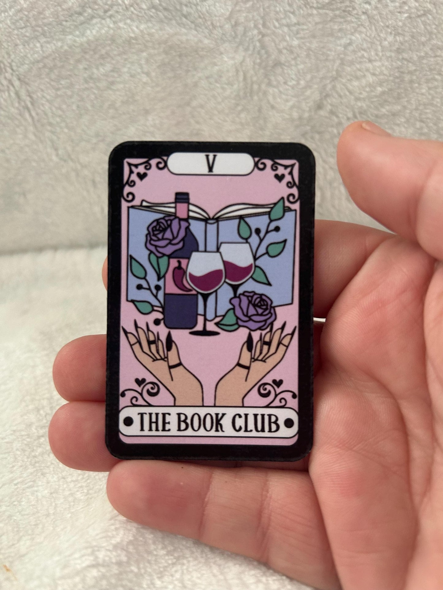 The book club reader tarot sparkle or glossy sticker bookish book lover reader sticker for kindle, kindle decal decoration