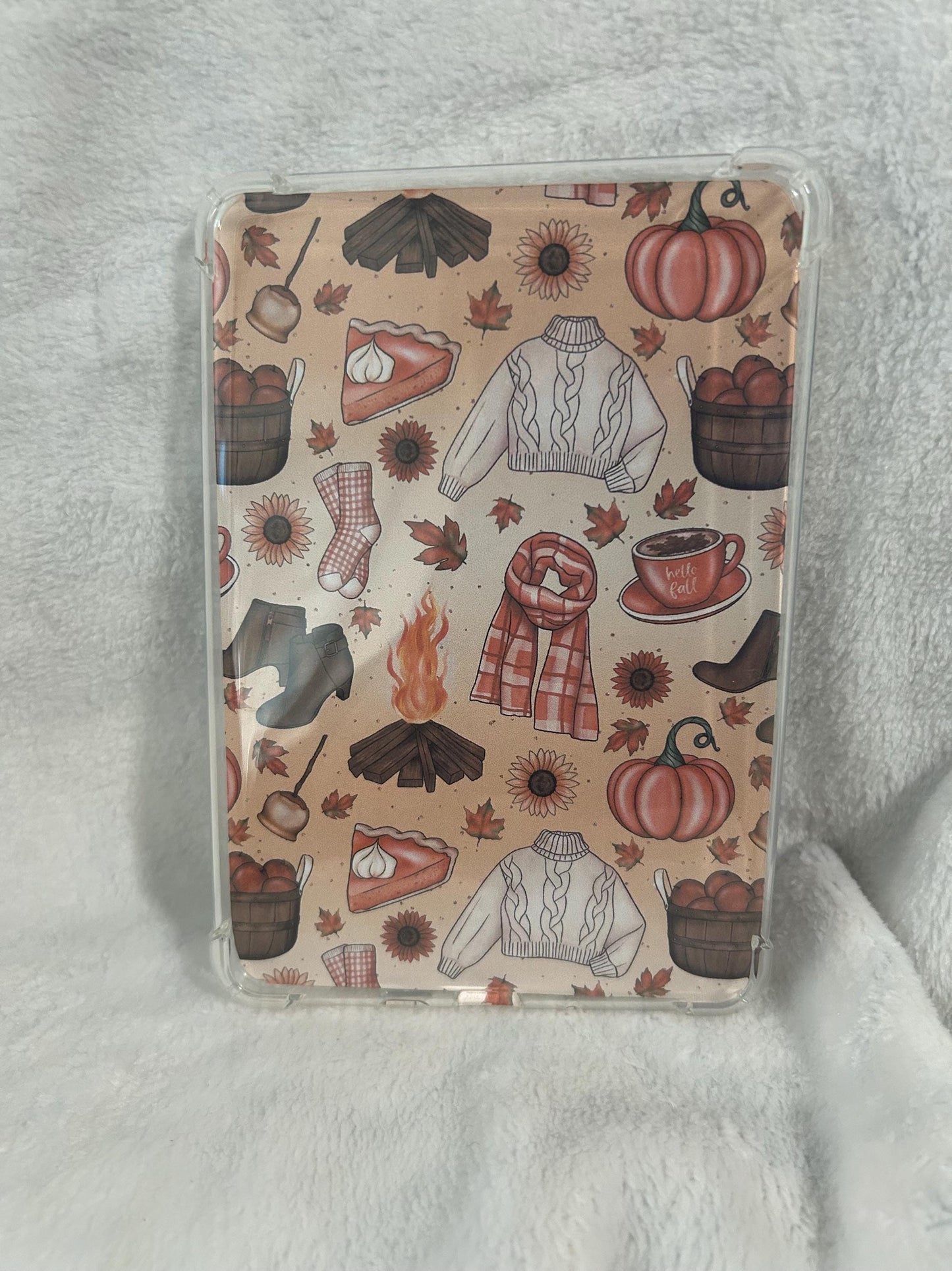 Fall into autumn pumpkin leaves kindle e reader insert for clear case, kindle accessory, kindle, paperwhite, oasis, scribe 10th 11th gen