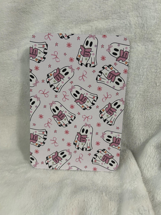 Baby pink book club reading ghost kindle e reader insert for clear case, kindle accessory, kindle, paperwhite, oasis, scribe 10th 11th gen