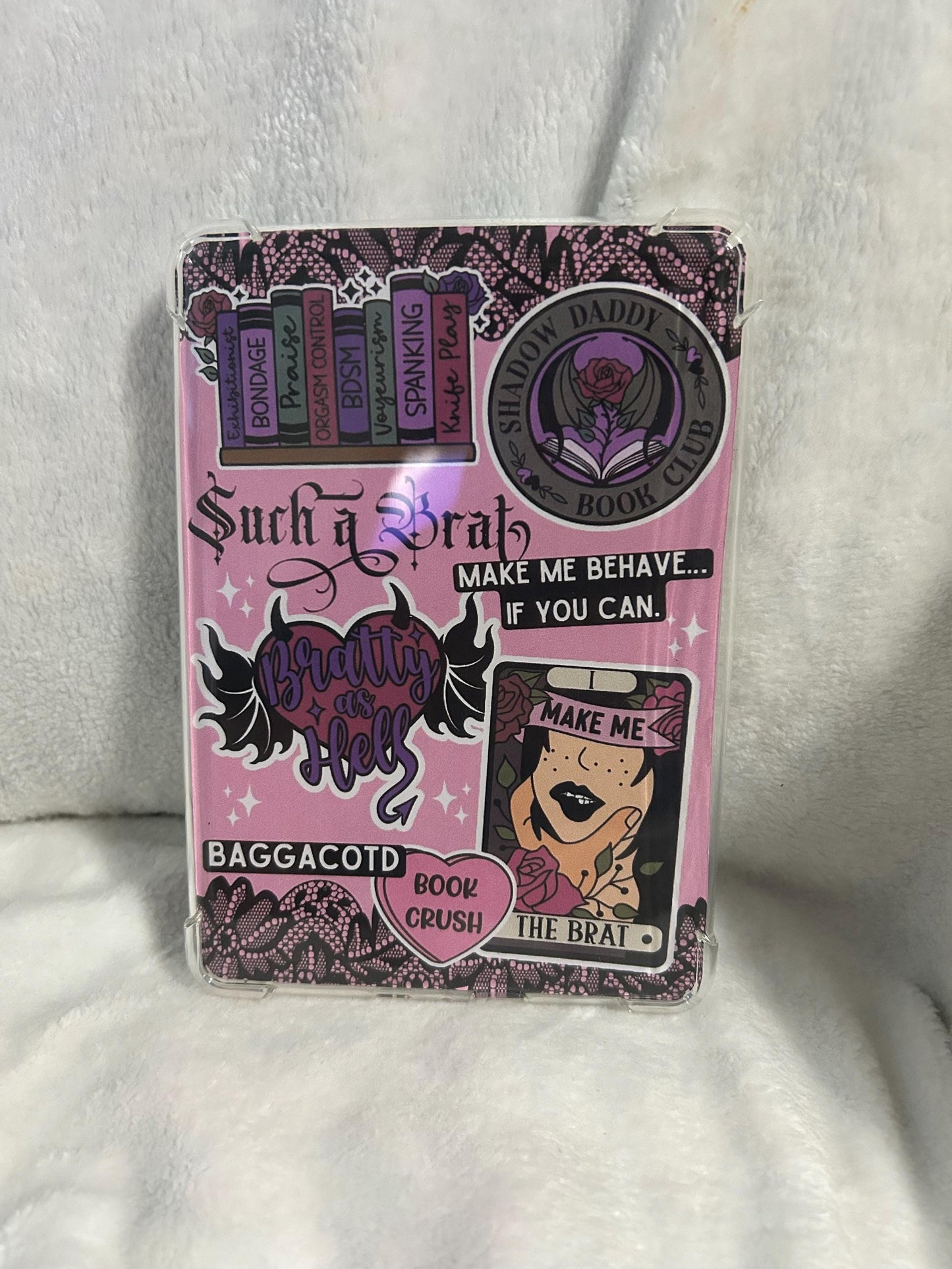 Such a brat reader sticker style kindle e reader insert card for clear case, kindle accessory decoration, kindle, paperwhite, oasis12th gen