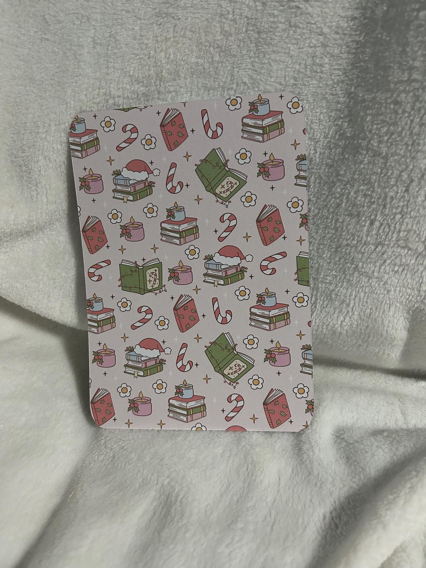 Baby pink bookish Christmas time kindle e reader insert for clear case, kindle accessory, kindle, paperwhite, oasis, scribe 10th 11th gen