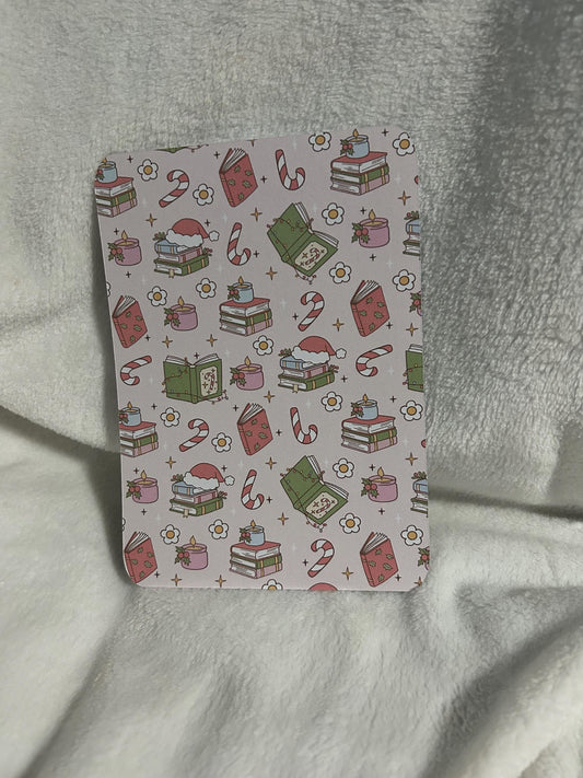 Baby pink bookish Christmas time kindle e reader insert for clear case, kindle accessory, kindle, paperwhite, oasis, scribe 10th 11th gen