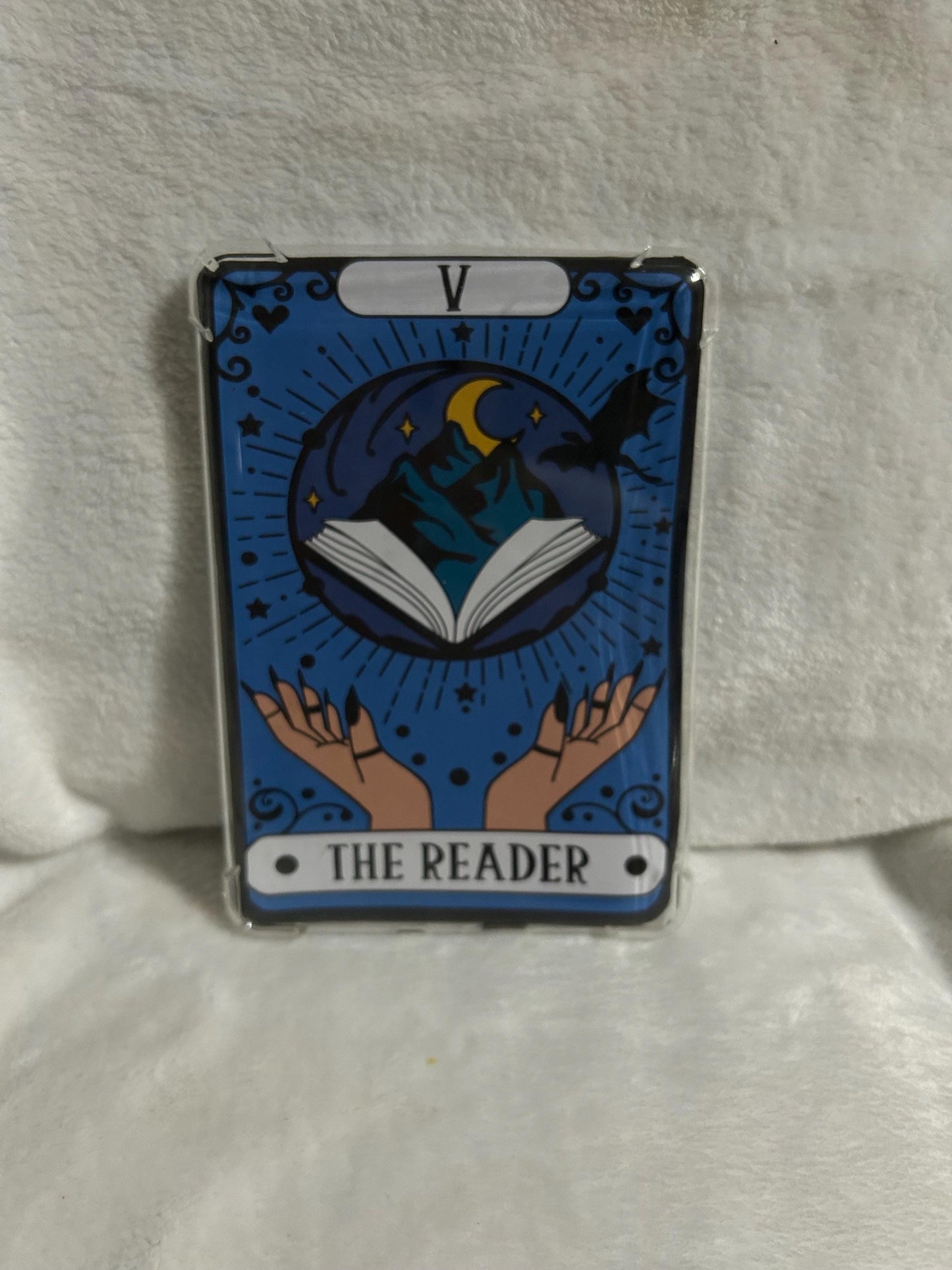 The reader tarot style kindle e reader insert card for clear case, kindle accessory decoration, kindle, paperwhite, oasis