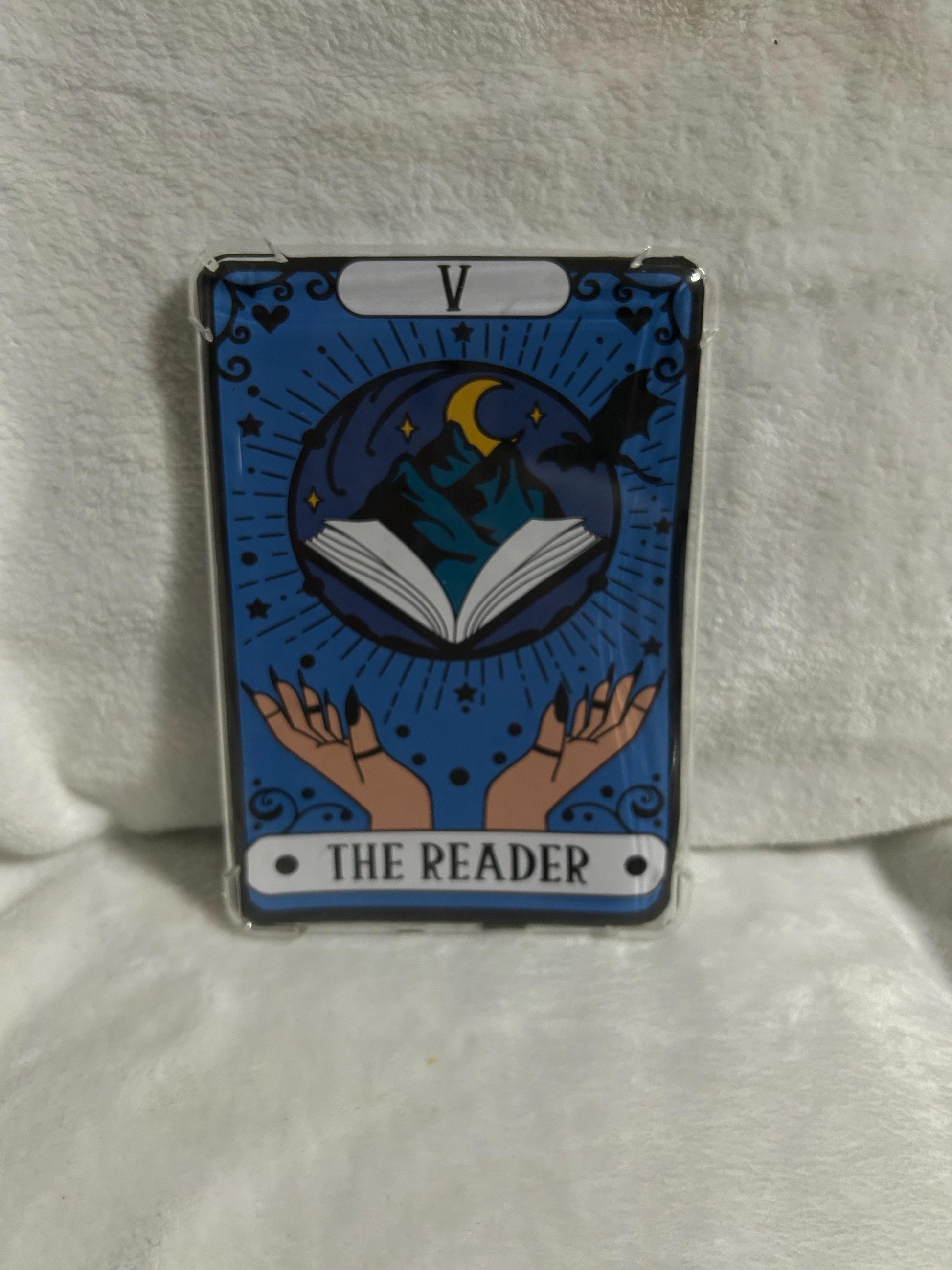 The reader tarot style kindle e reader insert card for clear case, kindle accessory decoration, kindle, paperwhite, oasis