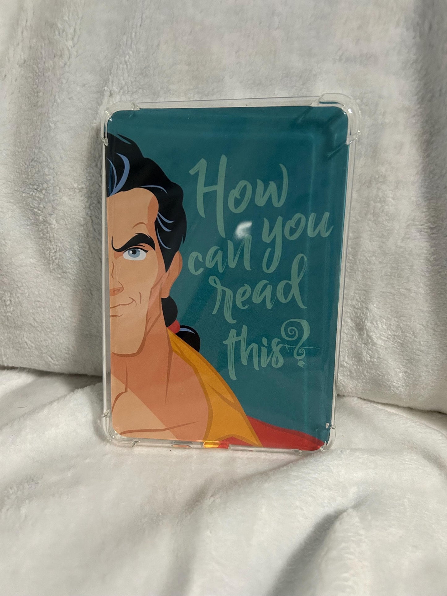 How can you read this Gaston kindle e reader insert card for clear case, kindle accessory decoration, kindle, paperwhite, oasis12th gen