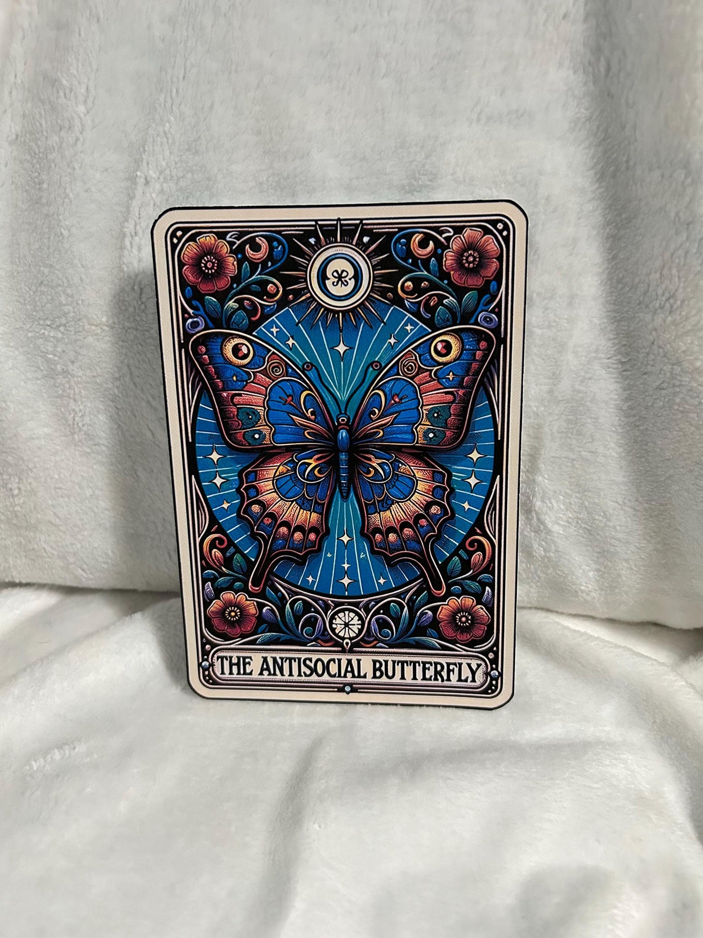 Anti social butterfly kindle e reader insert card for clear case, kindle accessory decoration, kindle, paperwhite, oasis12th gen