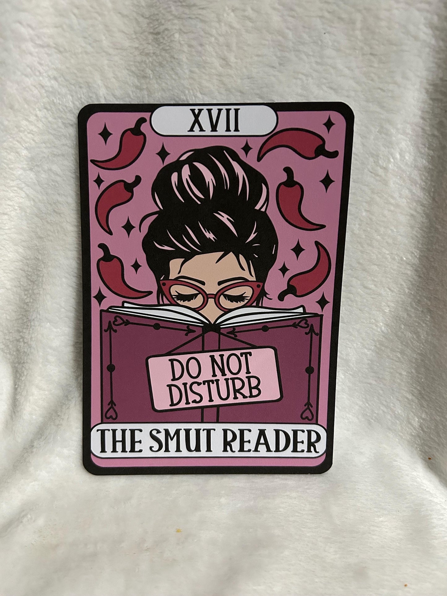 Do not disturb the smut reader tarot style kindle ereader insert card for clear case, kindle accessory decoration, kindle, paperwhite, oasis