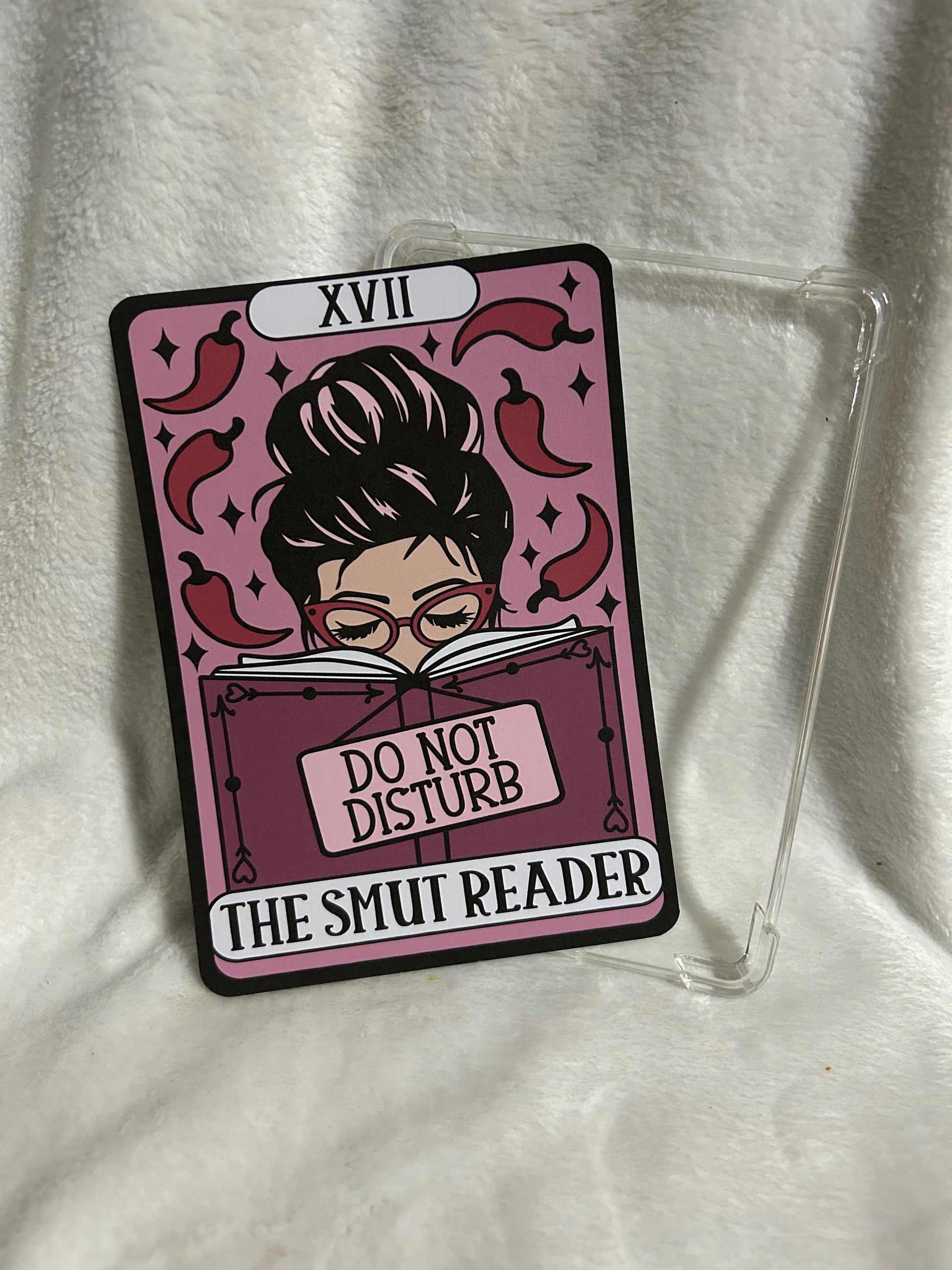 Do not disturb the smut reader tarot style kindle ereader insert card for clear case, kindle accessory decoration, kindle, paperwhite, oasis
