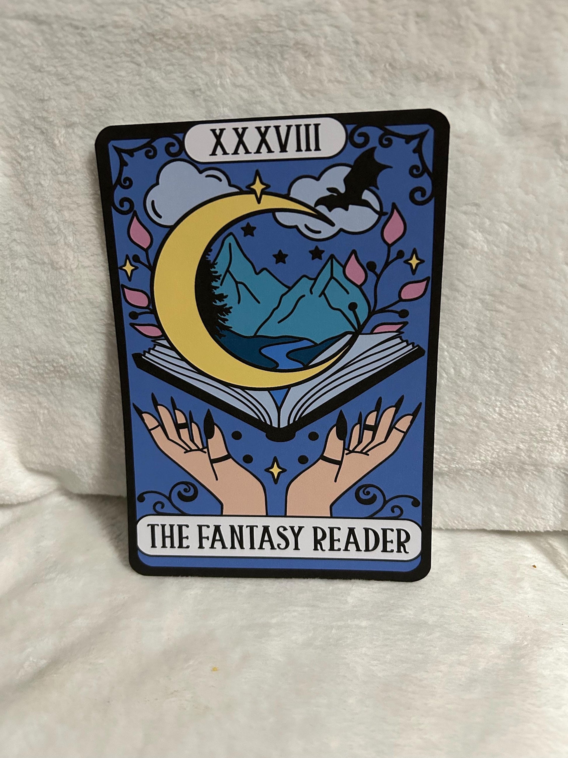 The fantasy reader tarot style kindle e reader insert card for clear case, kindle accessory decoration, kindle, paperwhite, oasis