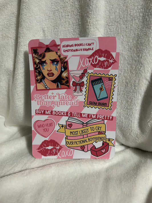 The glam reader sticker style kindle e reader insert card for clear case, kindle accessory decoration, kindle, paperwhite, oasis12th gen