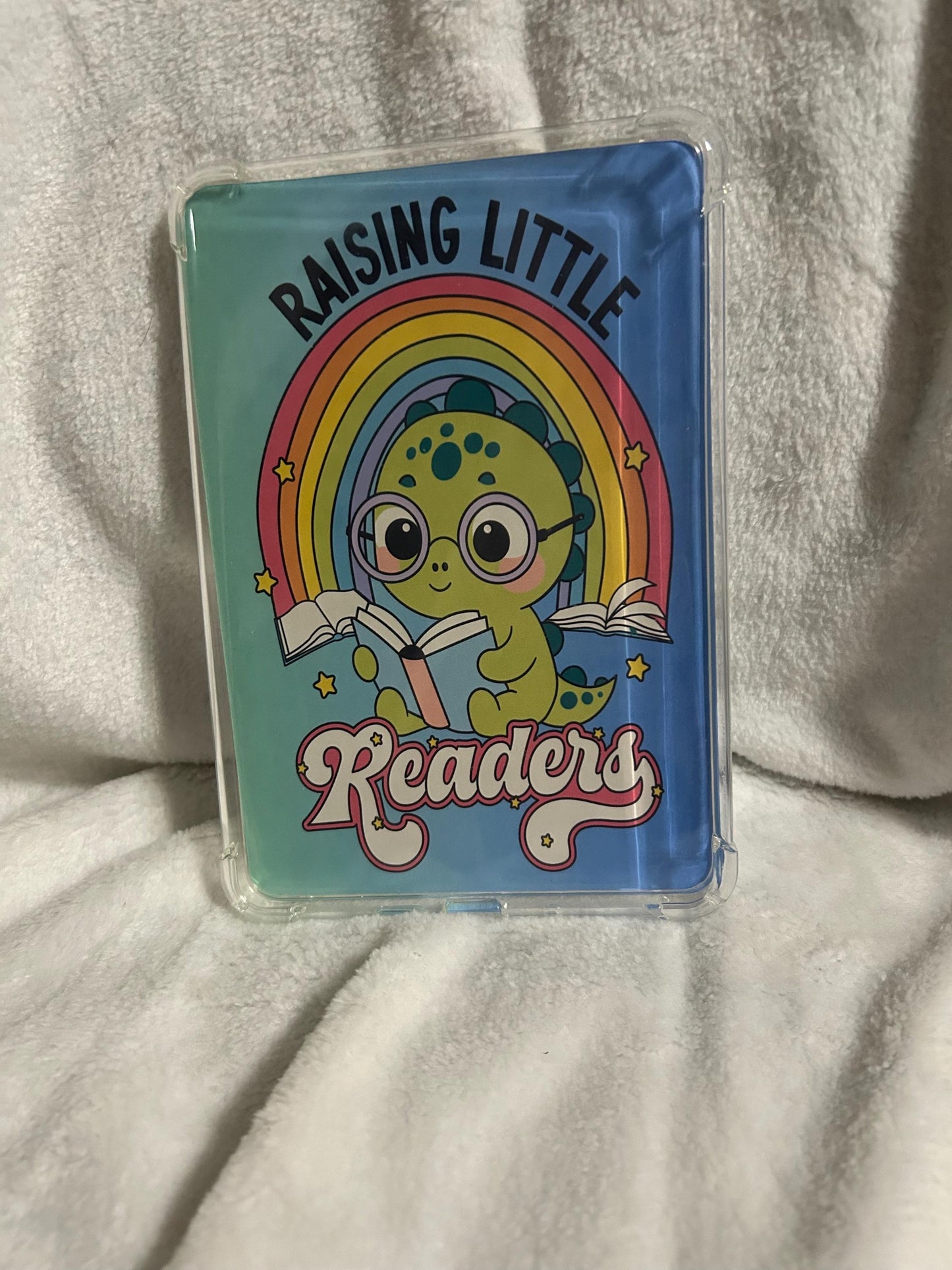Raising little readers ombre kindle e reader insert card for clear case, kindle accessory decoration, kindle, paperwhite, oasis12th gen
