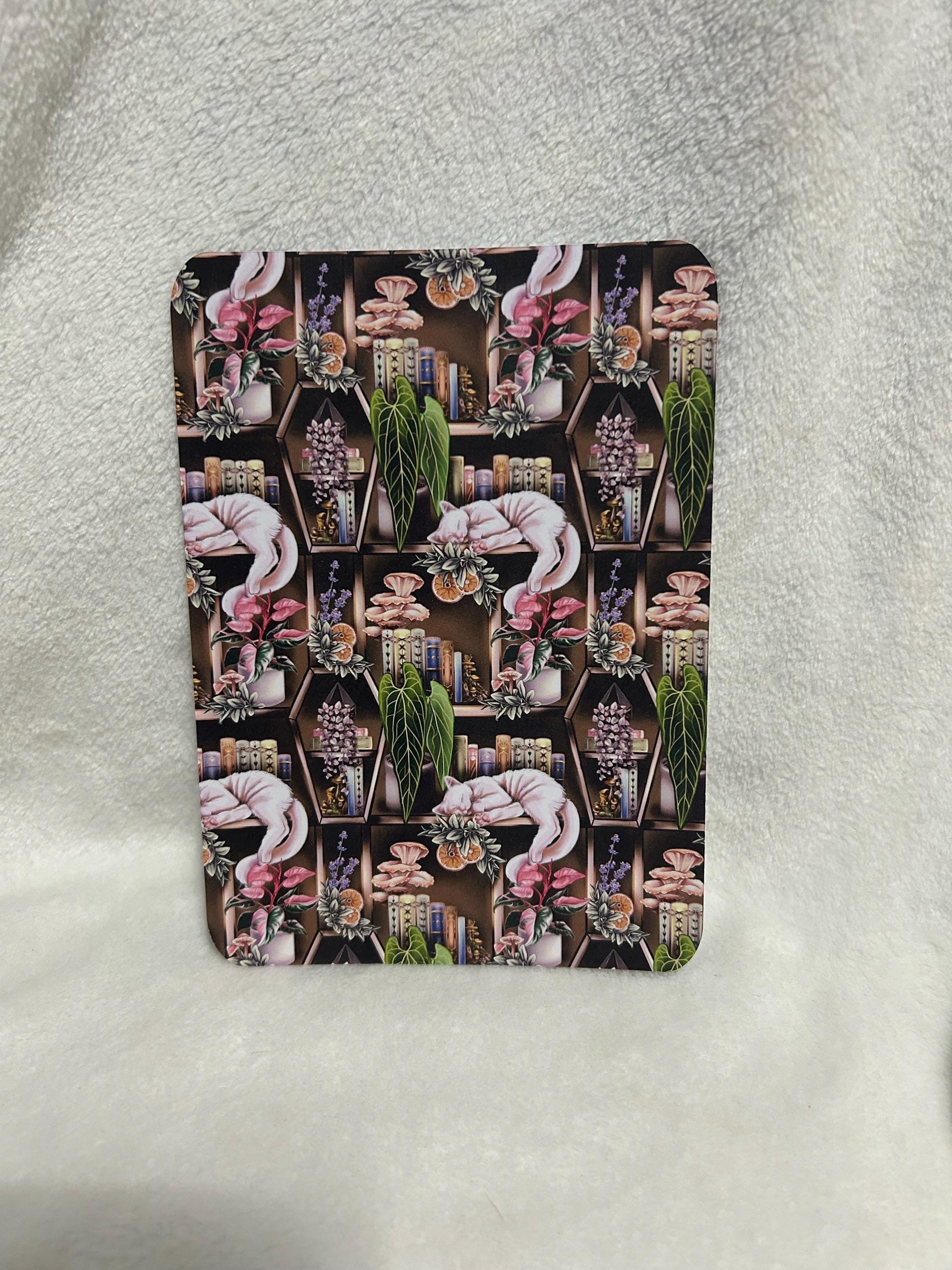 Cats on a bookshelf bookish kindle e reader insert for clear case, kindle accessory, kindle, paperwhite, oasis, scribe 10th 11th 12th gen