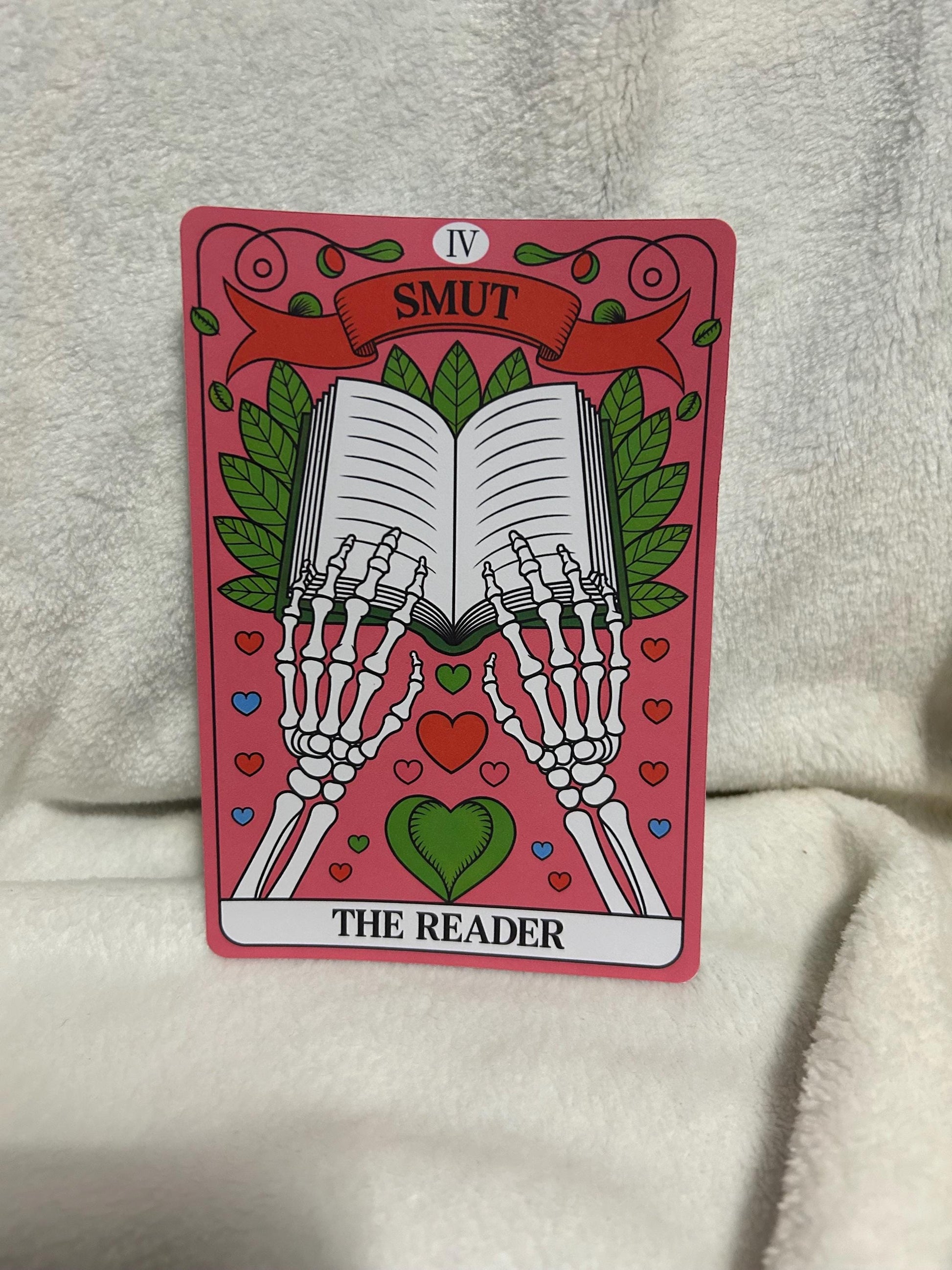 The smutty reader tarot style kindle e reader insert card for clear case, kindle accessory decoration, kindle, paperwhite, oasis