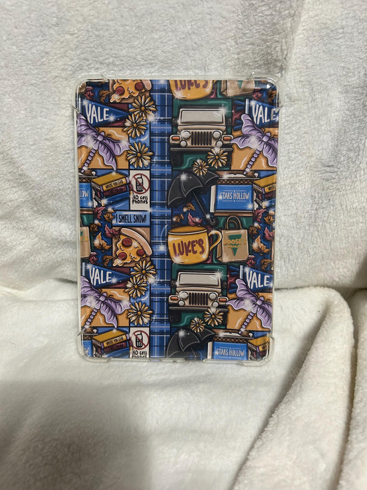 Gilmore plaid tartan kindle e reader insert card for clear case, kindle accessory decoration, kindle, paperwhite, oasis, scribe