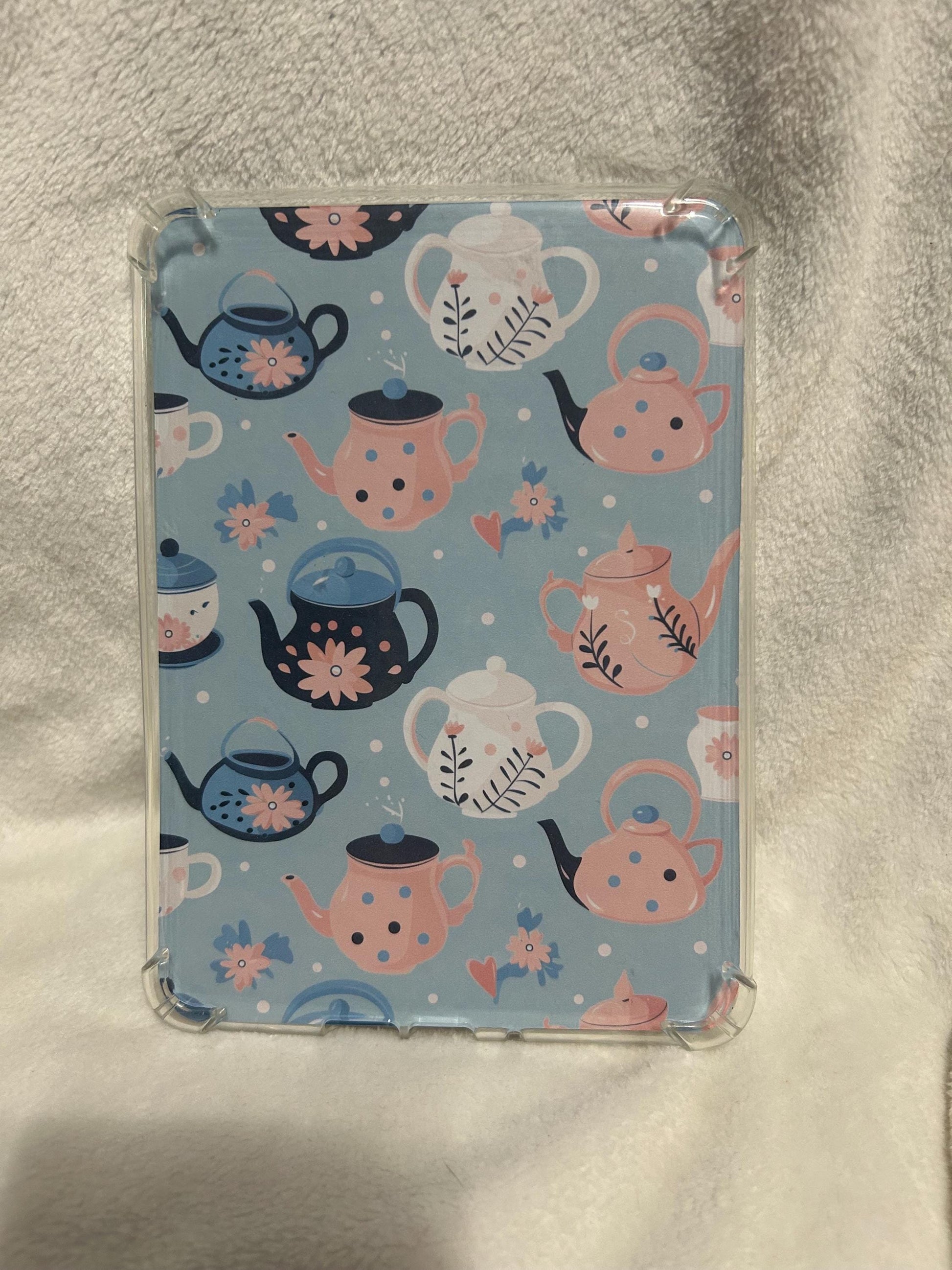 Time for tea bookish kindle e reader insert for clear case, kindle accessory, kindle, paperwhite, oasis, scribe 10th 11th 12th gen