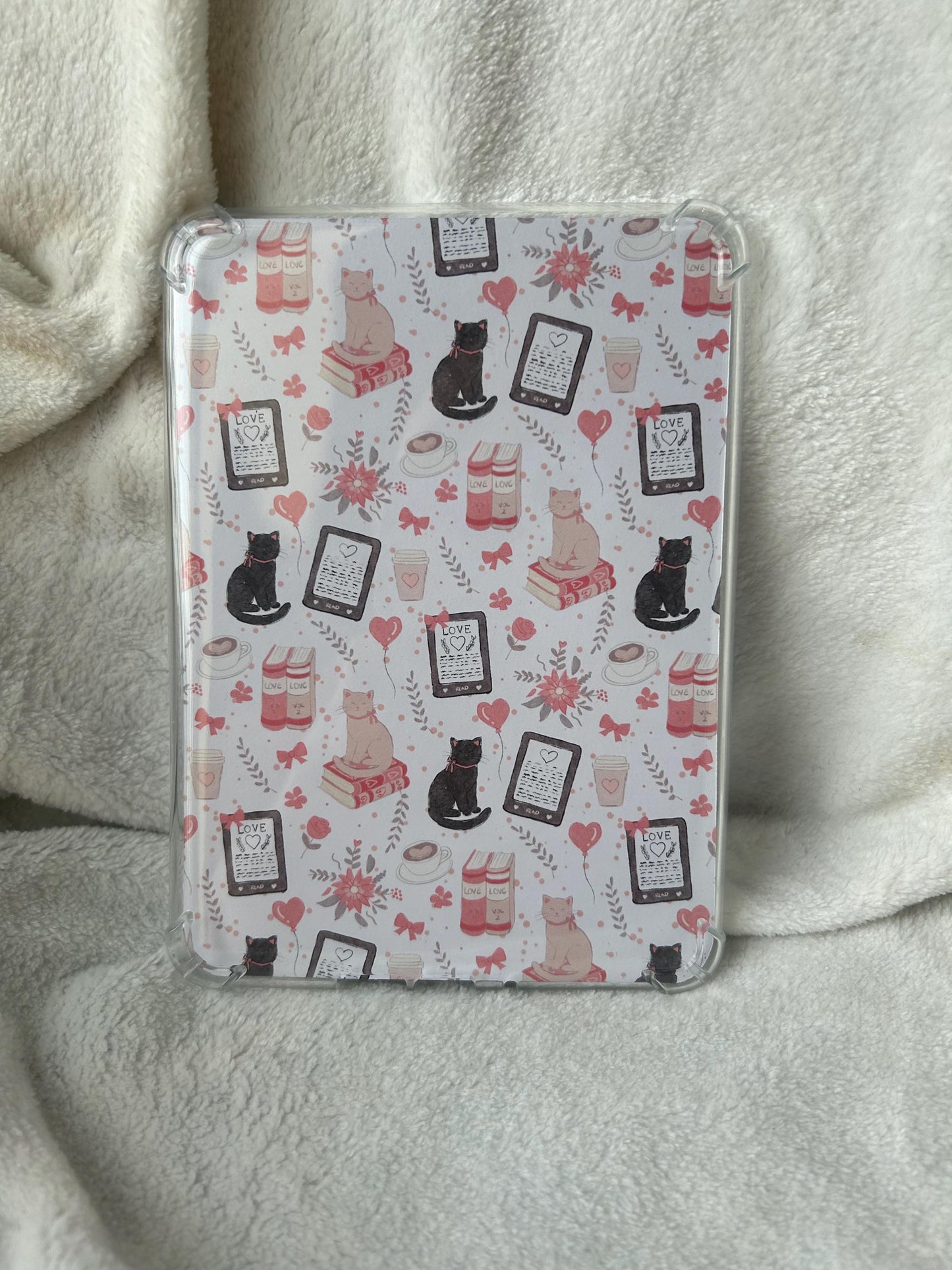 Love cats kindle e reader insert card for clear case, kindle accessory decoration, kindle, paperwhite, oasis, scribe 10th 11th gen