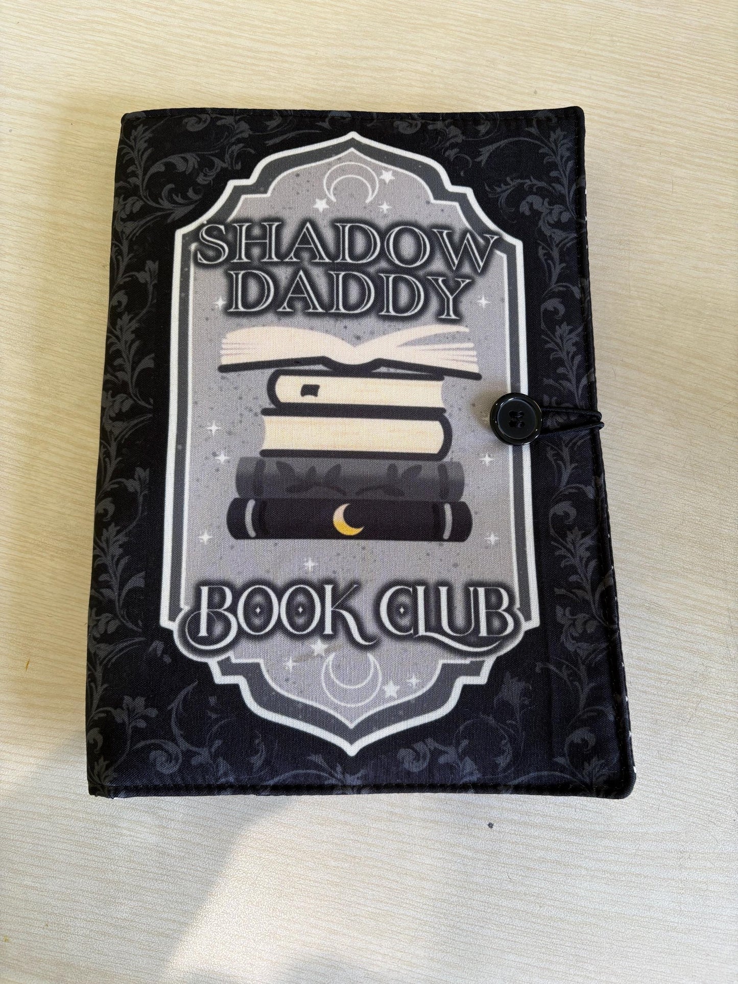 Shadow Daddy book club, Art by Krorroskos Designs bookish book sleeve book jacket
